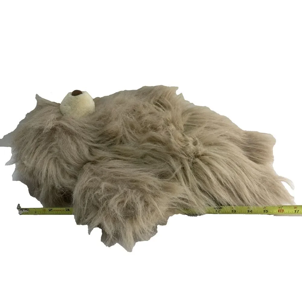 1989 Happiness Express Club Stuffed Plush Shaggy‎ Bear Beige Vintage HTF Korea